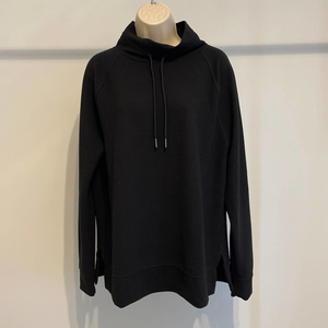 The Limited Black Ribbed High‎ Neck Long Sleeve Pullover Medium Preowned